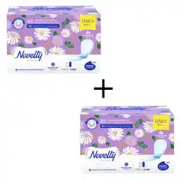 مجموعه دو عددی پد بهداشتی روزانه نازک ناولتی حاوی عصاره بابونه سایز بزرگ بسته 20 عددی