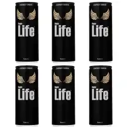 نوشابه انرژی زا هپی لایف مقدار 250 میلی لیتر بسته 6 عددی