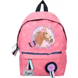 کوله پشتی دوست واقعی من کیس شیری - کیف مدرسه دخترانه - صورتی - اسب