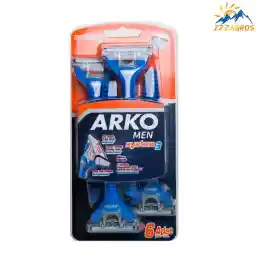 خودتراش 3 تیغ آرکو مدل system 3 بسته 6 عددی