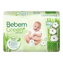 پوشک بچه ببم مدل BB380 سایز 3 - بسته 38 عددی