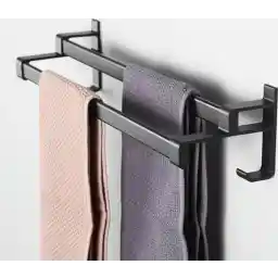 قفسه حوله Cgoods میله دوبل بدون سوراخ - جا حوله ای حمام - جا حوله - میله حوله - 60 سانتی متر