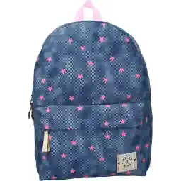 کوله پشتی طلوع و درخشش بوسه شیری - کیف مدرسه دخترانه - آبی - ستاره