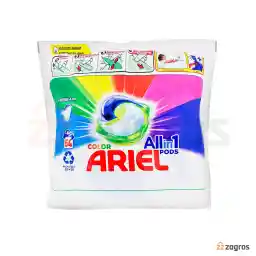 قرص ماشین لباسشویی همه کاره آریل لباس رنگی مدل Pods Fresh air بسته 54 عددی