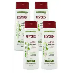 شامپو رستورکس برای موهای نازک و چرب 500 میلی لیتر - 4 عدد