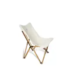 کیف The Joy Wooden Folding Camping & Garden Chair – اسکلت قهوه ای – روکش بژ