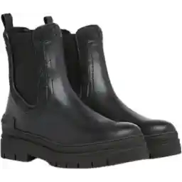 Tommy Hilfiger TJW Chelsea Flat Boot Dames Laars - Zwart - Maat 40