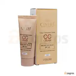 سی سی کرم سینره SPF40 رنگ تیره مناسب انواع پوست 40 میل