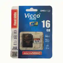 کارت حافظه microSDHC ویکومن مدل A1 V30 600X کلاس 10 استاندارد UHS-I U3 سرعت 90MBps ظرفیت 16 گیگابایت به همراه آداپتور SD