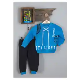 moyes baby City Lights پارچه ضخیم 1-2-3-4 ساله ست بالاتنه نوزاد پسر و کودک زمستانه 100% پنبه