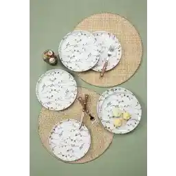 سرویس کیک چینی 6 تکه Porland Ayçıl 6 نفره 20 سانتی متری