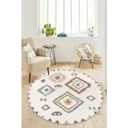 چاپ دیجیتال وست هوم با پایه ضد لغزش قابل شستشو فرش گرد آشپزخانه فرش نشیمن و فرش کف