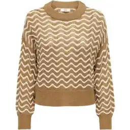 Jacqueline de Yong Trui Jdyrita L/s Short Structure Pull Kn 15284280 Toasted Coconut Dames Maat - S