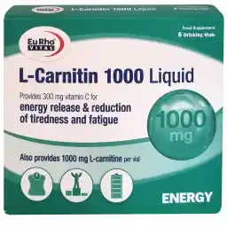 ویال ال کارنیتین یوروویتال - 1000 میلی گرم بسته 6 عددی