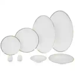 سرویس غذاخوری 28 پارچه 6 نفره چینی زرین ایران مدل ایتالیااف ریوا درجه عالی