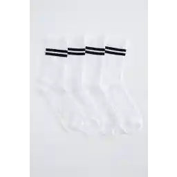 جوراب جوراب یونیسکس راه راه کتیا و استخوانی 4 پک سفید