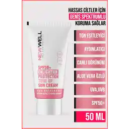 کرم ضد آفتاب صورت New Tone Equalizer با محافظت بالا Spf50+ Brightening Pink Face Cream 50 ml