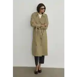 مانتو نخی بلند سبک خاکی کالکشن سعود