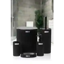 سرویس حمام اوشن هوم مینا راه راه مشکی گرد