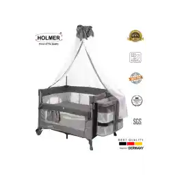 چوب بازی Holmer Maxi Comfort Coolstyle (پارچه مادرساید-دلوکس) با پشه بند/ پهلو مادر 70x110 سانتی متر خاکستری