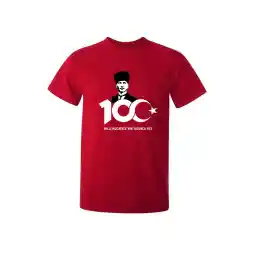 طراحی جنگ استقلال صدمین سالگرد جمهوری افندیوغلو با تی شرت پنبه ای چاپ شده آتاتورک 29 اکتبر