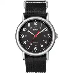 Timex Weekender Slip Through All Black T2N647PF - Horloge - 36 mm - Zwart