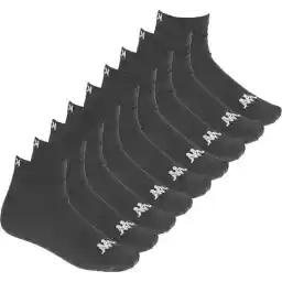 Kappa sneakersokken - enkelsokken - 9 paar - maat 43-46 - zwart - sokken dames en heren - cadeau