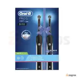 مسواک برقی اورال بی مدل Pro1 790 Black Edition رنگ مشکی بسته 2 عددی