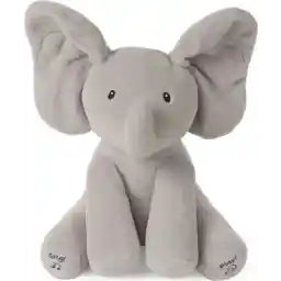 Baby GUND - انیمیشن Flappy The Elephant - اسباب بازی نوازشگر - خاکستری - 30.5 سانتی متر - هلندی صحبت می کند