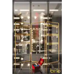 جعبه جواهرات باینو پایه جواهرات تزیینی جای گوشواره گردنبند 3 تکه