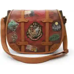 Warner Bros Harry Potter Schoudertas Railway Bruin - Hoogte 26cm