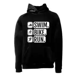 هودی ورزشی شنا فشن لاین SWM 46 | مشکی/سفید