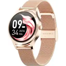 Actyve Smartwatch Dames Rosé Goud - Geschikt voor elke smartphone - Horloge dames - Stappenteller - Slaapmonitor - Saturatiemeter - Full Touchscreen