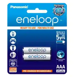 باتری نیم قلمی قابل شارژ پاناسونیک مدل eneloop بسته 2 عددی