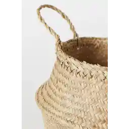 سبد حصیری تاشو سایز بزرگ Ikeanatural مجموعه گیلاس / گلدان گل 35x32 سانتی متر