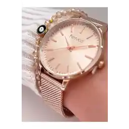 Ferrucci ? Çeli?k Kordon Rose/gümüş Renk Kadin Kol Saati? Bi?lekli?k Hedi?yeli?