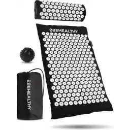 تشک ناخن محکم 2BEHEALTHY با کوسن و توپ ماشه ای - شامل کیسه نگهداری با دسته - 70 × 41 سانتی متر - تشک شاکتی - تشک طب فشاری