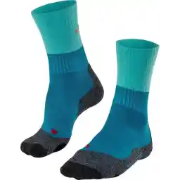 FALKE TK2 Explore Wandelsokken anti blaren, anti zweet merinowol Sportsokken dames blauw - Maat 39-40