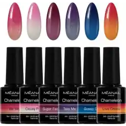 Méanail - Thermo Gellak - Hema Free - 6 x 8ml - لاک ناخن ژل - پکیج استارتر Gellak Magic Chameleon
