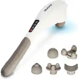 دستگاه ماساژ آرونیک - گردن و پشت - بی سیم - 5 ضمیمه - سفید/خاکستری