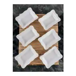 مجموعه 6 تنقلات صبحانه سرامیکی SunnyDays - سفید 14x10,5x3,5 سانتی متر