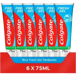 خمیر دندان ژل تازه Colgate - 6 x 75ml - برای تنفس تازه - بسته ارزشی
