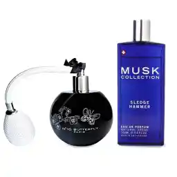 پک ادو پرفیوم مردانه ماسک کالکشن استاویتا مدل Sledge Hammer حجم 100 میل به همراه ادو پرفیوم زنانه استاویتا مدل Butterfly