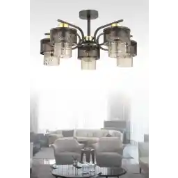 ESSLİGHT لوستر 5 تکه کارلا زرد مدرن پلافونیه