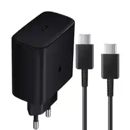 شارژر دیواری سامسونگ 5 ولت 3 آمپر بدون تبدیل مدل TA-845 توان 45 وات به همراه کابل تایپ سی شارژر دیواری سامسونگ 5 ولت 3 آمپر بدون تبدیل مدل TA-845 توان 45 وات به همراه کابل تایپ سی