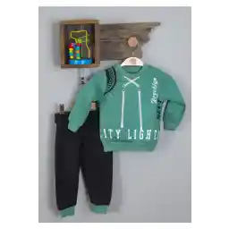 moyes baby City Lights پارچه ضخیم 1-2-3-4 ساله ست بالاتنه نوزاد پسر و کودک زمستانه 100% پنبه