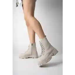 کفش meyra's Skin Leather Sole Boots ضخیم