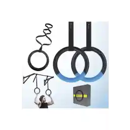 حلقه ژیمناستیک ژیمناستیک با طناب درجه بندی شده Rebuwo حلقه مشکی کمربند مشکی (3 مرحله)