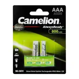 باتری نیم قلمی قابل شارژ کملیون مدل AlwaysReady - New Version ظرفیت 800 میلی آمپر ساعت بسته 2 عددی