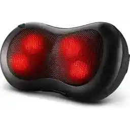 بالشتک ماساژ شیاتسو بی سیم Auronic - دستگاه ماساژ الکتریکی گردن و پشت - عملکرد گرما - مشکی